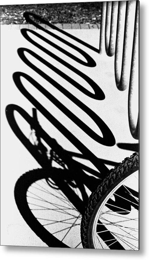 Bike Metal Print featuring the photograph Light and Shadows by Wanda Brandon