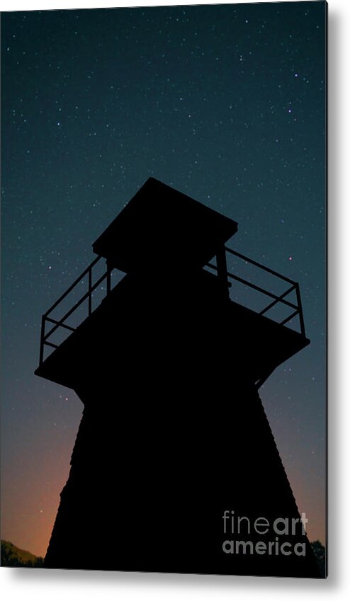 Night Metal Print featuring the photograph Lighthouse at Night Prince Edward Island by Edward Fielding
