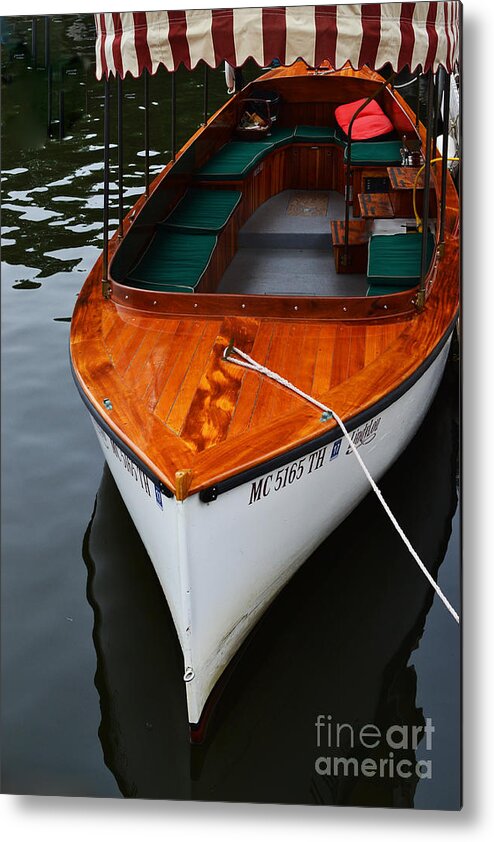 Lindy Lou Metal Print featuring the photograph Lindy Lou Wood Boat by Amy Lucid