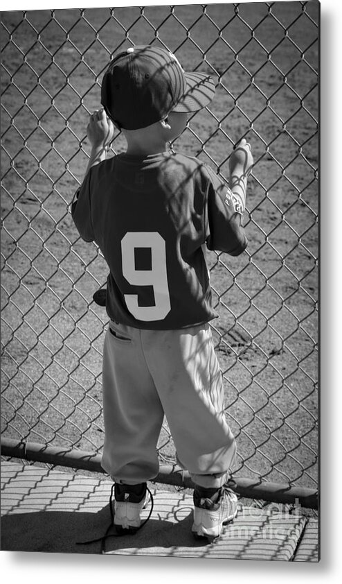 Baseball Metal Print featuring the photograph Little Brother by Leah McPhail
