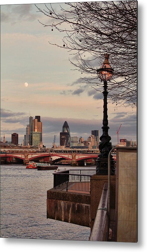 London Skyline Metal Print featuring the photograph London skyline from the South Bank by Jasna Buncic
