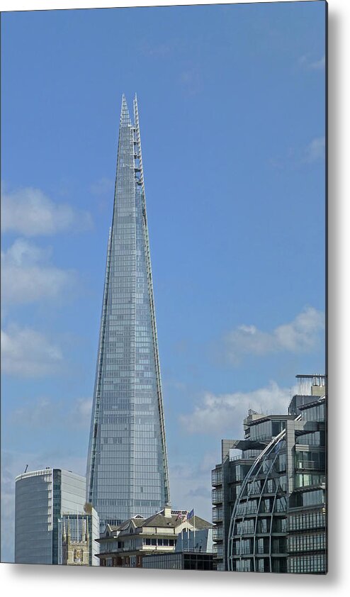 London Architecture Metal Print featuring the photograph London Skyscraper - The Shard by Gill Billington
