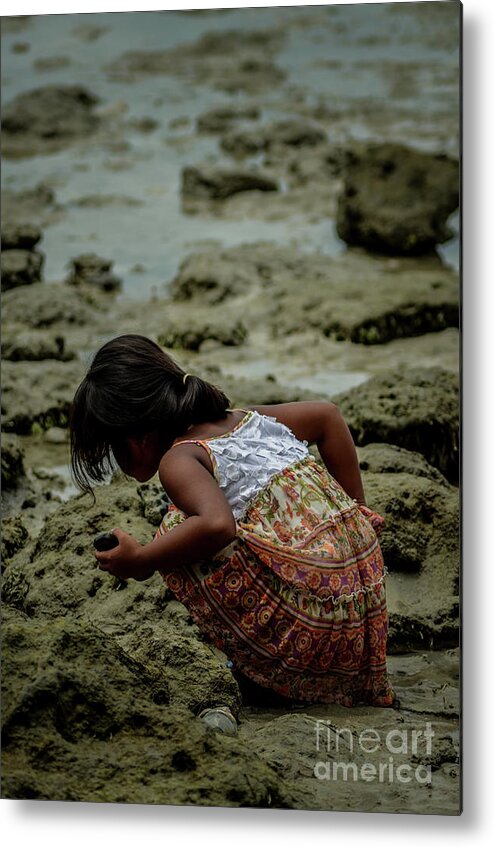 Michelle Meenawong Metal Print featuring the photograph Looking For Some Crabs by Michelle Meenawong