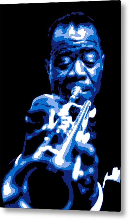 Louis Armstrong Metal Print featuring the digital art Louis Armstrong by DB Artist