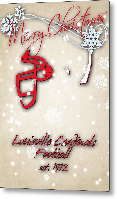 Louisville Cardinals Christmas Card Metal Print by Joe Hamilton