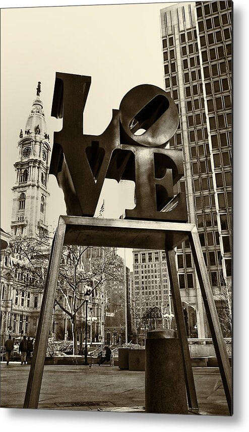 Love Metal Print featuring the photograph Love Philadelphia by Jack Paolini