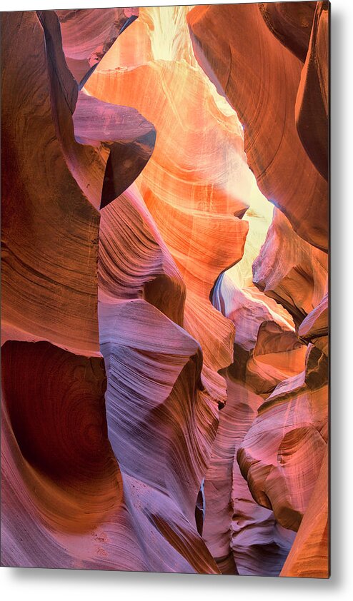 Slot Canyon Metal Print featuring the photograph Lower Antelope Canyon View by Nancy Dunivin
