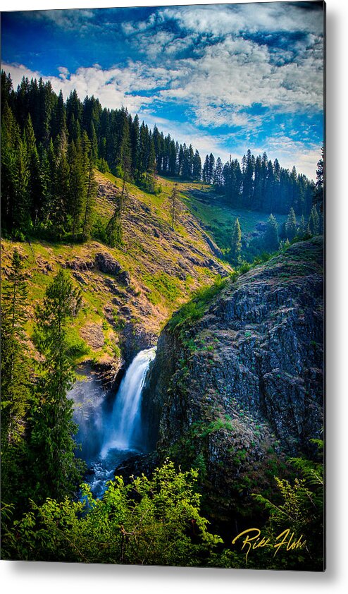  Metal Print featuring the photograph Lower Falls - Elk Creek Falls by Rikk Flohr