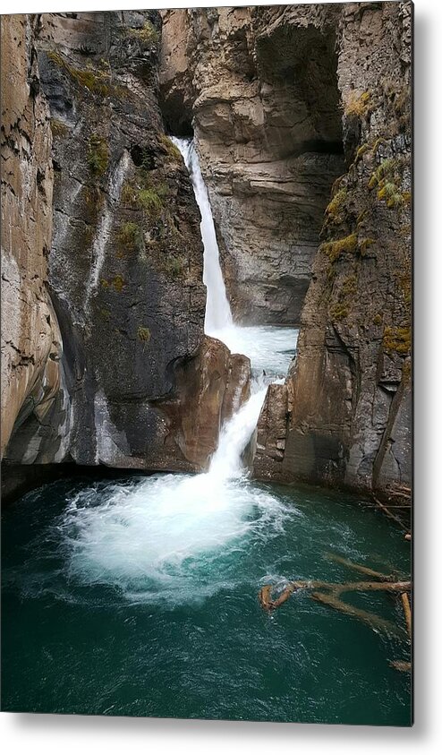 Lower Falls Metal Print featuring the photograph Lower Falls Johnston Canyon by William Slider
