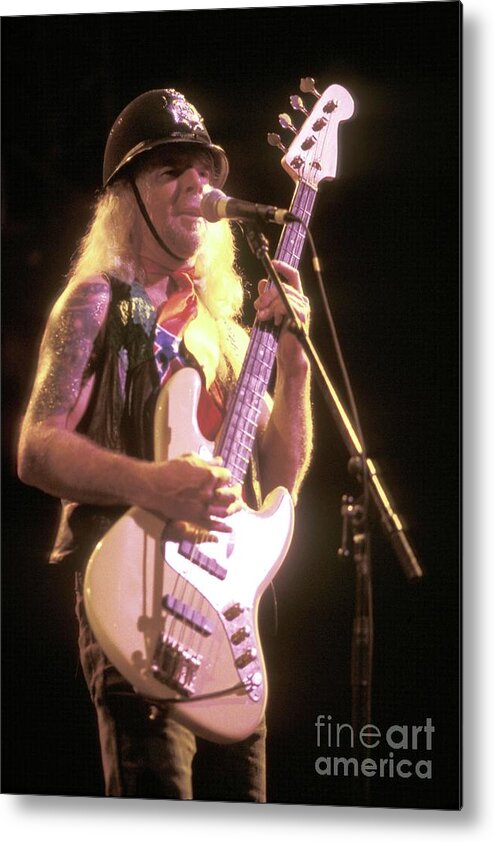 Hard Rock Metal Print featuring the photograph Lynyrd Skynyd - Leon Wilkeson by Concert Photos