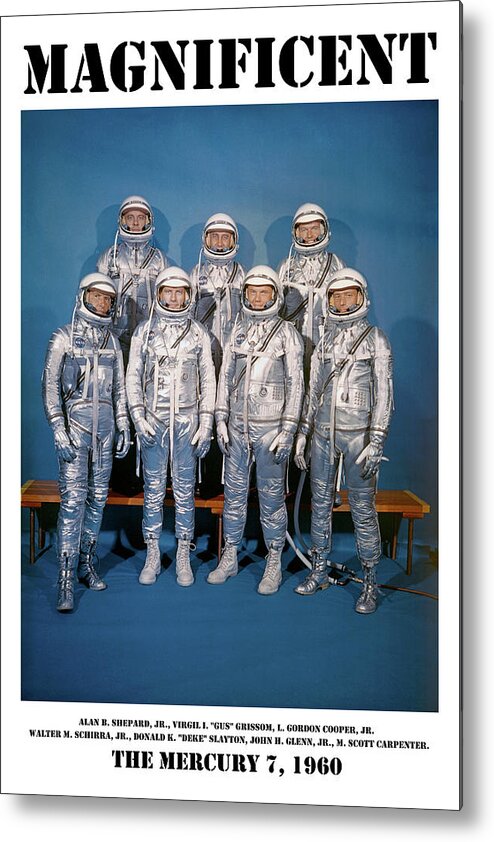 Richard Reeve Metal Print featuring the photograph Magnificent - The Mercury Seven by Richard Reeve