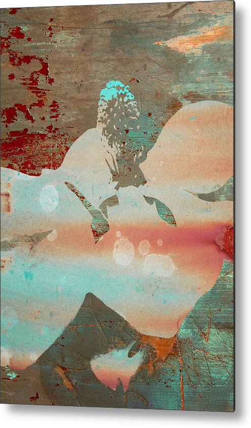 Magnolia Metal Print featuring the photograph Magnolia Blossom Abstract Collage by Suzanne Powers