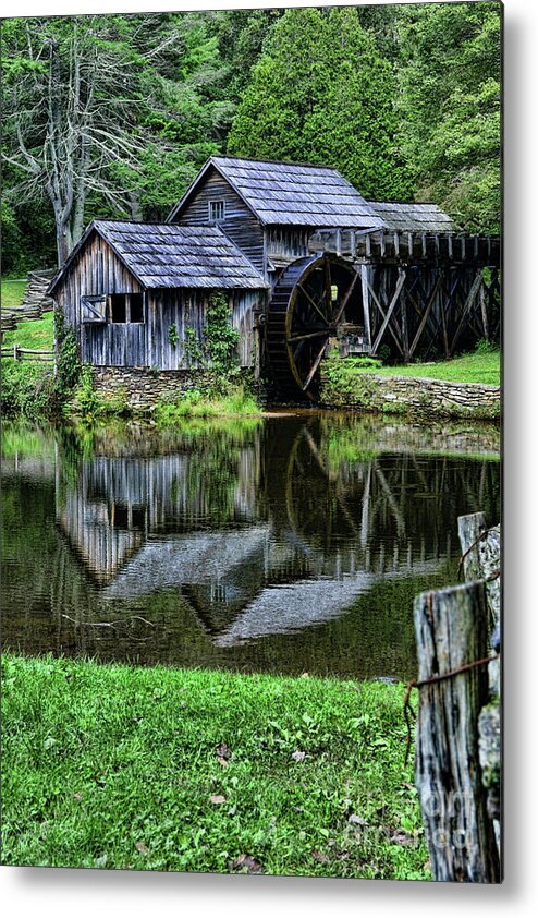 Paul Ward Metal Print featuring the photograph Marby Mill Reflection by Paul Ward