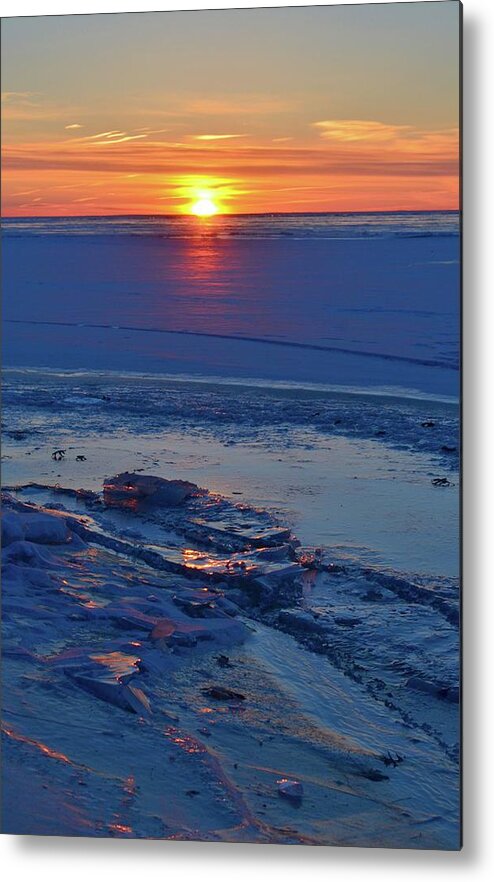 Abstract Metal Print featuring the photograph March 16-2017 Sunrise Two by Lyle Crump