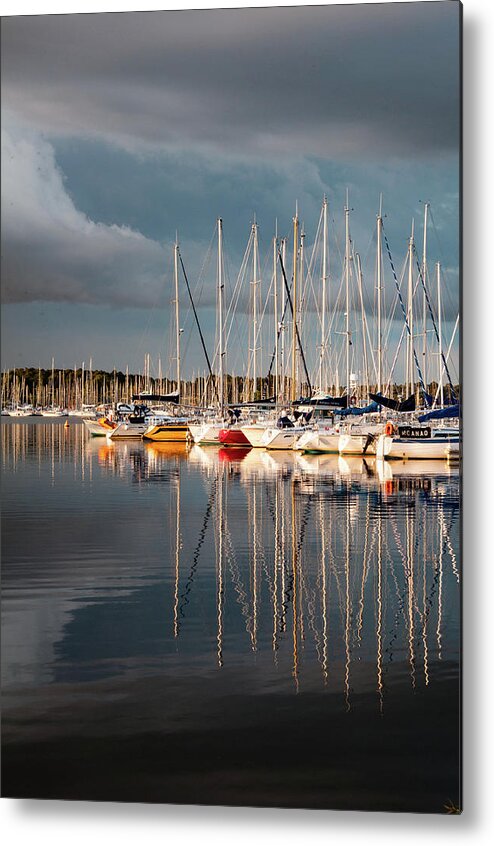 Boat Metal Print featuring the photograph Marina Sunset 9 by Geoff Smith
