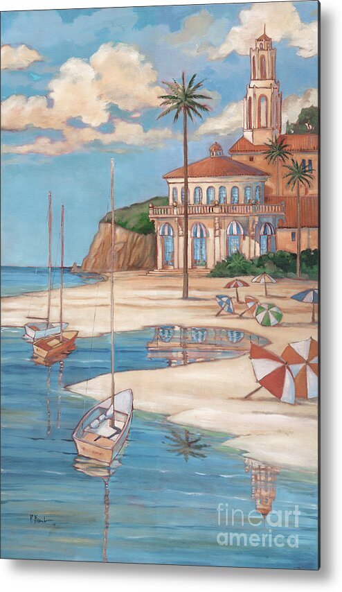 Mediterranean Metal Print featuring the painting Mediterranean Beach Club II by Paul Brent