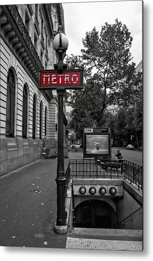 Paris Metal Print featuring the photograph Metro by Jason Wolters