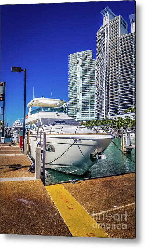 Miami Metal Print featuring the photograph Luxury Yacht Artwork 4578 by Carlos Diaz