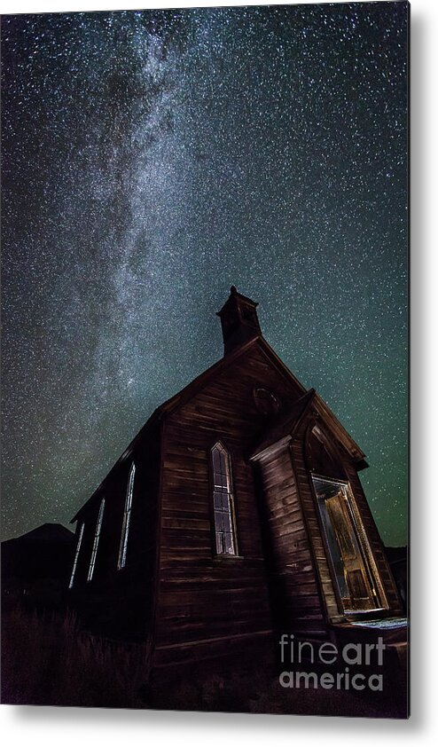 Bodie State Historic Park. Old Church Metal Print featuring the photograph Midnight Mass by Charles Garcia