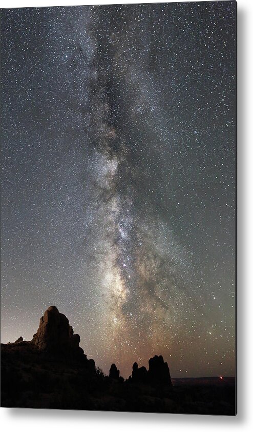 Milky Way Metal Print featuring the photograph Milky Way over Arches NP One by Jean Clark