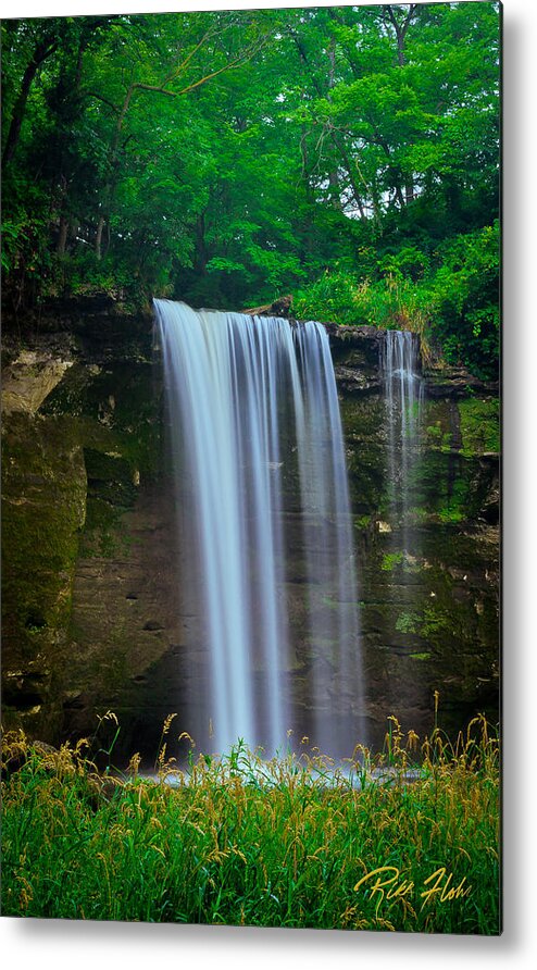 Flowing Metal Print featuring the photograph Minneopa Falls by Rikk Flohr