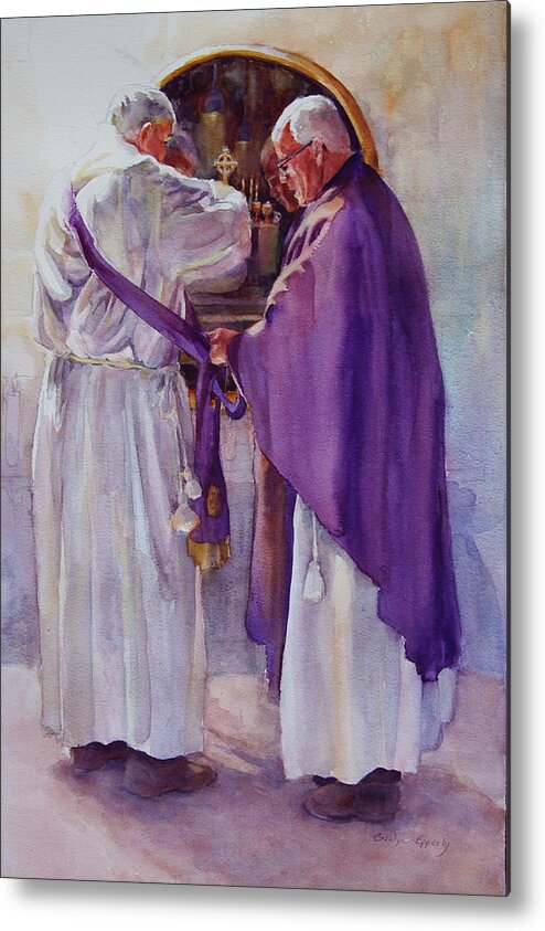Figure Metal Print featuring the painting Mirroring Faith by Carolyn Epperly