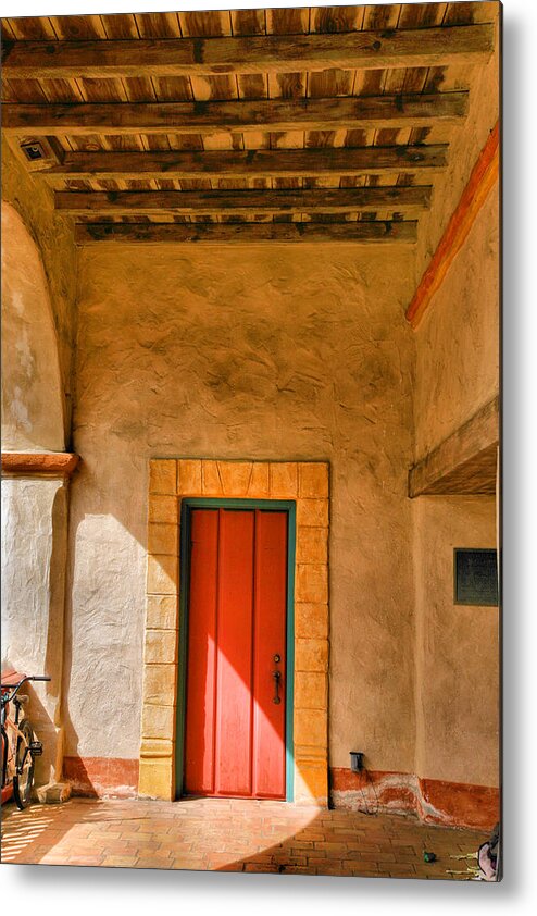 Rear Metal Print featuring the photograph Mission Door by Steven Ainsworth