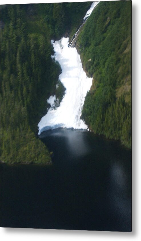 Misty Fjord Metal Print featuring the photograph Misty Fjord Ice Falls by Richard Henne