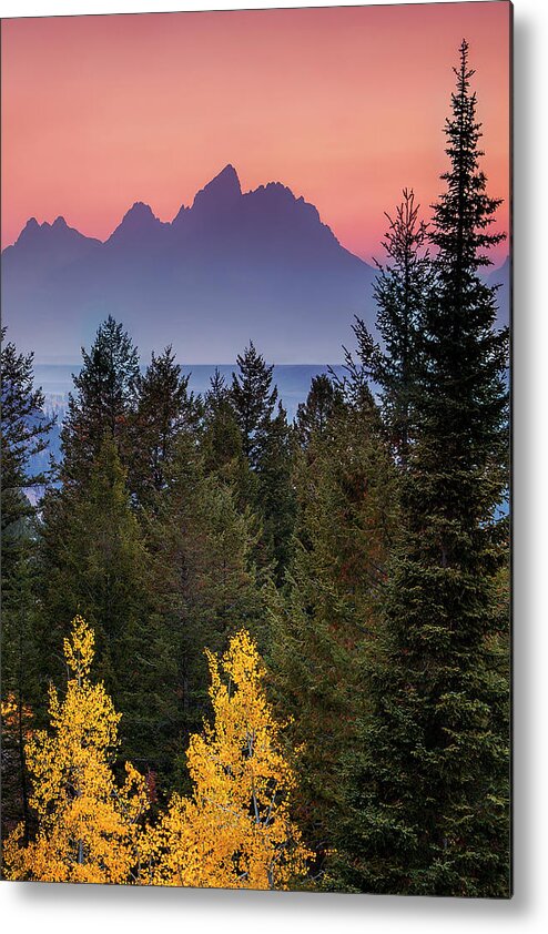 Mountain Metal Print featuring the photograph Misty Mountain Sunset by Andrew Soundarajan