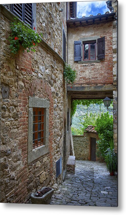 Hill Town Metal Print featuring the photograph Montefioralle Tuscany 2 by Kathy Adams Clark