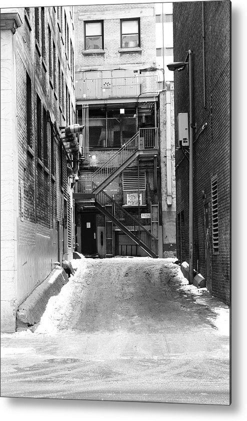 Urban Metal Print featuring the photograph Montreal Alley by Kreddible Trout