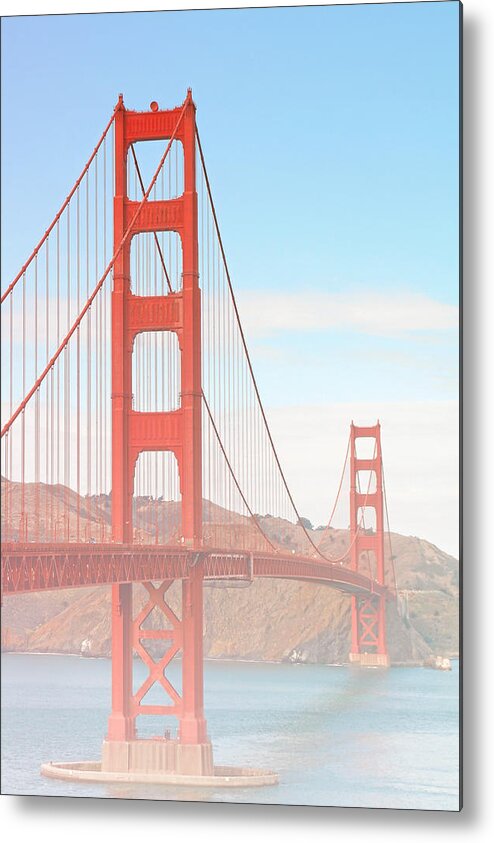 Golden Gate Bridge Metal Print featuring the photograph Morning has broken - Golden Gate Bridge San Francisco by Alexandra Till