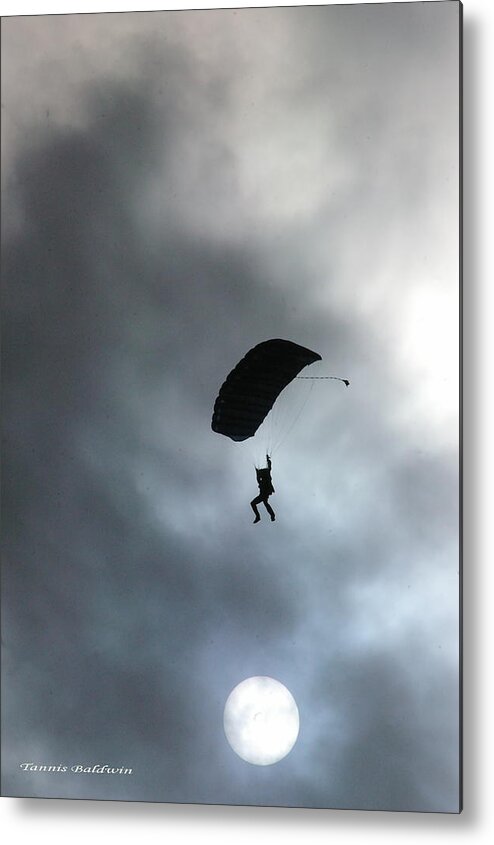 Skydiving Metal Print featuring the photograph Morning skydive by Tannis Baldwin
