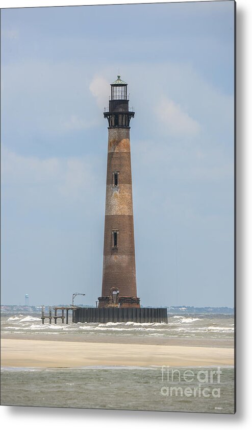 Morris Island Lighthouse Metal Print featuring the photograph Morris Island Lighthouse in Charleston SC by Dale Powell