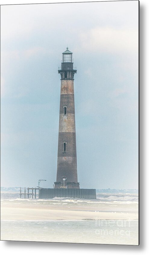 Morris Island Lighthouse Metal Print featuring the photograph Morris Island Maritime Protection in Charleston South Carolina by Dale Powell