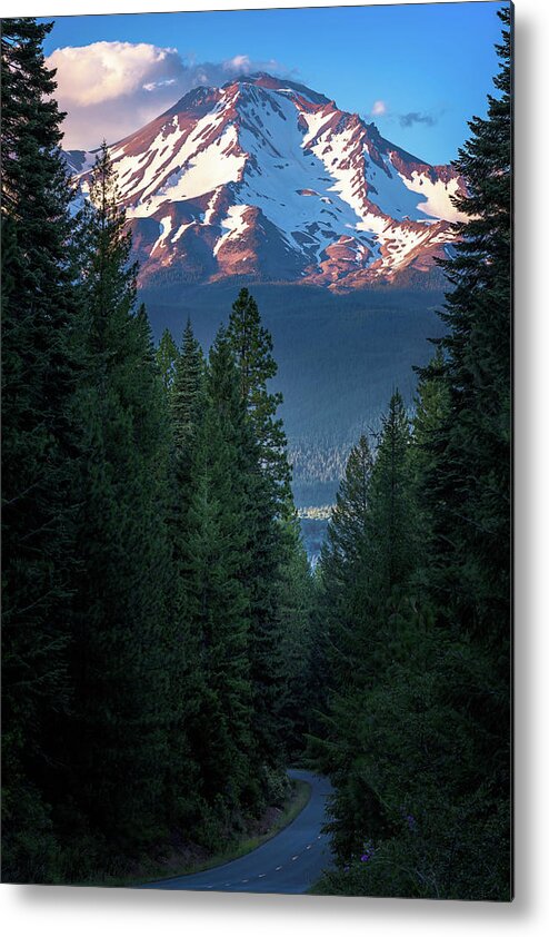 Af Zoom 24-70mm F/2.8g Metal Print featuring the photograph Mount Shasta - a Roadside View by John Hight