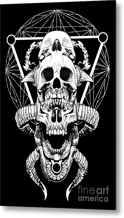 Tony Koehl Metal Print featuring the mixed media Mouth of Doom by Tony Koehl