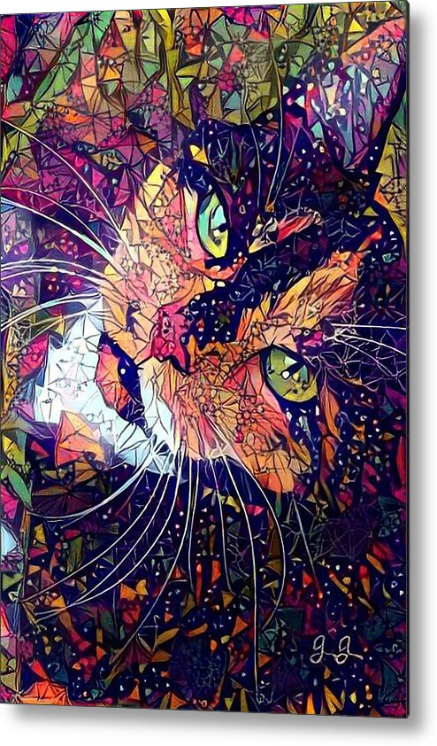 Cat Metal Print featuring the photograph Mystical Calico by Geri Glavis