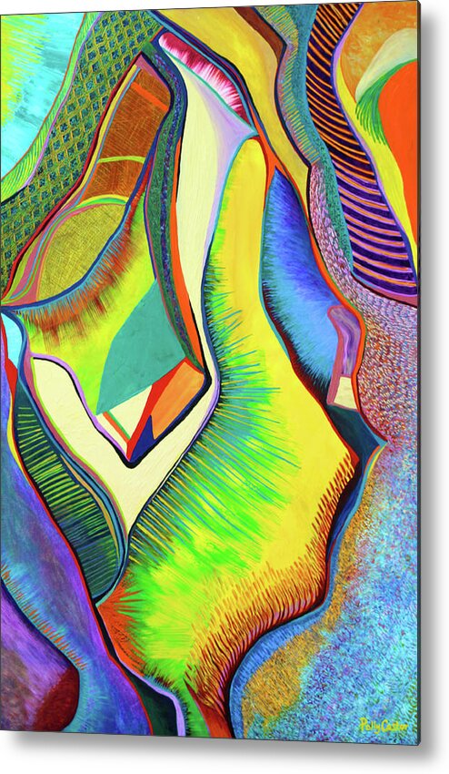  Metal Print featuring the painting Nascent Bud by Polly Castor