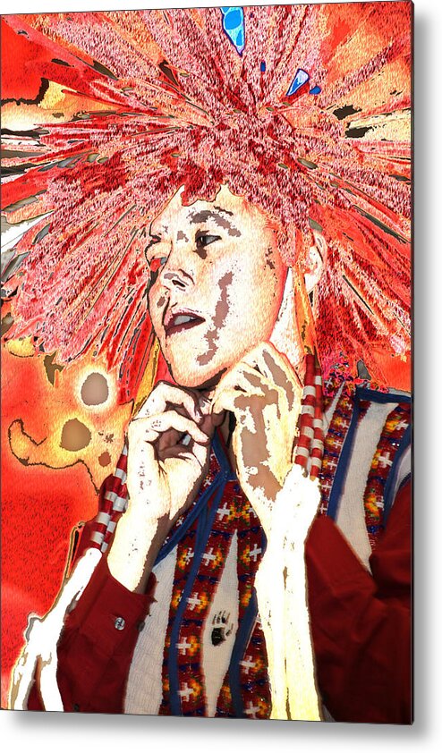 Native Americans Metal Print featuring the photograph Native Prince by Audrey Robillard