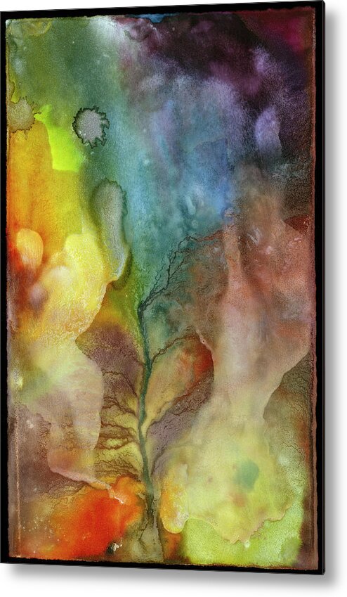 Abstract Metal Print featuring the painting Night Forming Autumn 2 by Sperry Andrews