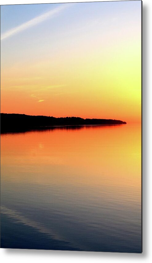 Abstract Metal Print featuring the photograph North Shore Of Kempenfelt Bay Two by Lyle Crump