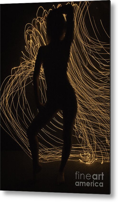 Nudes Metal Print featuring the photograph Nude Silhouette 1 by Timothy Hacker