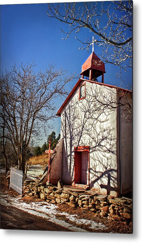 Church Metal Print featuring the photograph Nuestra Senora de la Luz at Canoncito by Priscilla Burgers