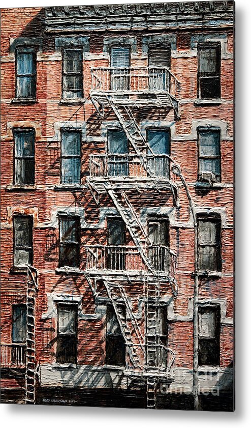 Nyc Metal Print featuring the painting N Y C Apartment On 9th Ave by Joey Agbayani