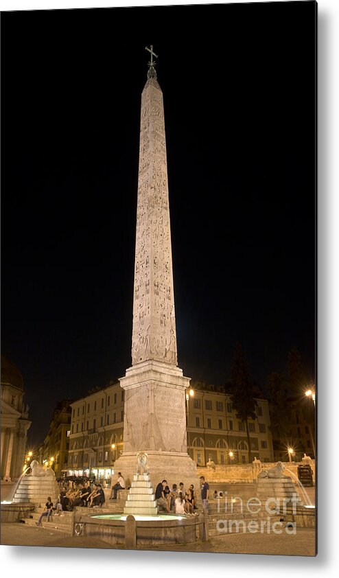 Obelisco Metal Print featuring the photograph Obelisco Flaminio by Fabrizio Ruggeri
