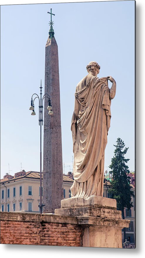 Obelisk Metal Print featuring the photograph Obelisk in Rome by AM FineArtPrints