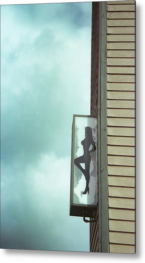 Sign Metal Print featuring the photograph Girl in the Clouds by HW Kateley