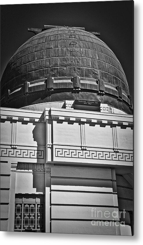 Griffith-park Metal Print featuring the photograph Observatory In Art Deco by Kirt Tisdale