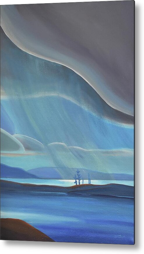 Group Of Seven Metal Print featuring the painting Ode to the North II - RH Panel by Barbel Smith